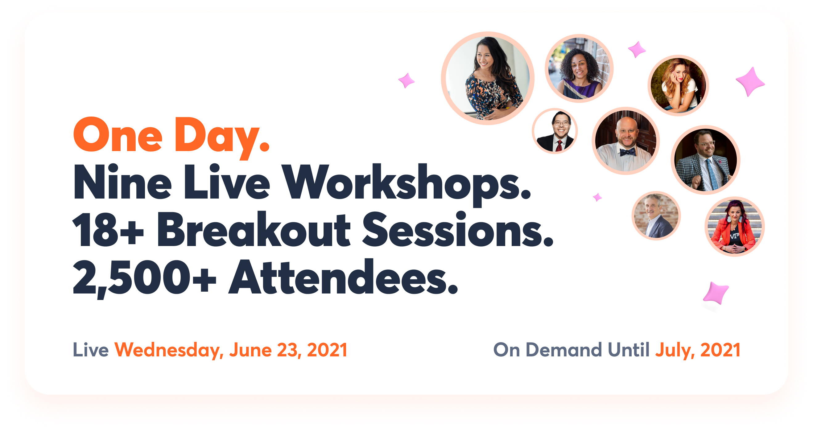 One Day. Nine Live Workshops.